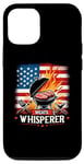 Coque pour iPhone 15 Pro Meats Whisperer Barbecue avec drapeau américain