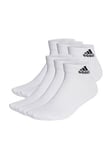 adidas Sportswear Cushioned Ankle Socks 6 Pairs - White/Black, White/Black, Size Xs, Men