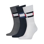 Tommy Hilfiger Chaussettes Pour Hommes, Lot De 3 - Men's Sock Flag, Ecom Blanc 39-42