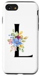 Coque pour iPhone SE (2020) / 7 / 8 Monogram Floral Initiale L avec Fleurs Boho