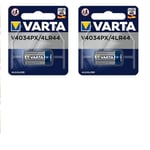 2 piles Varta V4034PX 4LR44 Alcaline 6V