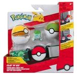 Pokemon Clip N Go Figuuri Belt Set Pokeball Bulbasaur