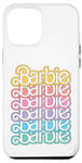 Coque pour iPhone 15 Plus Barbie - Logo arc-en-ciel pastel empilé