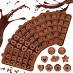 AKONE Lot de 6 moules à chocolat en silicone, moule à chocolat en silicone BPA Fre, 3D antiadhésif moule en silicone pour la pâtisserie, XYF-1618