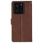 Case for Xiaomi 13T & 13T Pro, Card Holder, Video Stand, Vintage Series, Brown