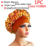 (-1kpl väri10865)Uudet tyylit Satin Bonnet Silk Night Sleeping Cap Naisten Kiharat Hiukset Multi Style Printing