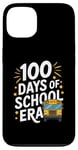 Coque pour iPhone 13 100 Days of School Era Graphique bus scolaire vintage