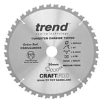 Trend CSB/CC26040 Craft Pro Lame circulaire TCT à crochet négatif Idéal pour scie à onglet Makita et Festool, pointe en carbure de tungstène, 260 mm x 40 dents x 30 alésages