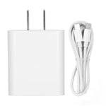 QC3.0 18W PD Fast Charge Dual Port Fast Power Adapter Type C - Type C -kaapelilla älypuhelimelle 100-240VUS Plug