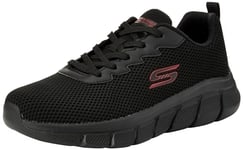 Skechers Homme Bobs B Flex Chill Edge Baskets, Tricot Noir, 43 EU