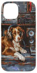 Coque pour iPhone 14 Nova Scotia Retriever Toller Peinture chien amateur de musique