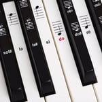 Autocollants Pour Notes De Piano+Clavier Pour 49,61,76,88 Touches+Ebook Gratuit,Kit Complet Premium Pour Touches Noires+Blanches,Do-Ré-Mi-Fa-Sol-La-Si,Instructions Français