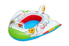 Chitomars Bouee Piscine Enfant Pirate Bateau Gonflable Enfant avec Pistolet  à Eau Bouee Bebe Bébé Siège De Piscine Anneau De Natation Bébé Équipement