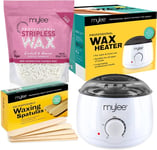 Mylee Professional Waxing Kit with Wax Heater, Hard Wax Beads 500G, Spatulas