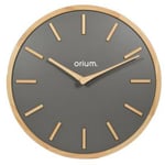 Orium Horloge murale Elegance silencieuse - Bois/gris anthracite