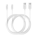 (Lot de 2,3,0m Câbles USB Type C vers USB 2.0 Super Long de Données et Charge pour Samsung Galaxy S8,S8 Plus,Nexus 6P,LG G6,new MacBook,Google Pixel XL,OnePlus et plus (Blanc)