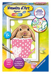 Ravensburger – Numéro d’Art mini format – Petit lapin – Loisir créatif – Kit de peinture par numéros – Activité détente et créative – Garçon ou fille dès 7 ans – 29041 – Version française