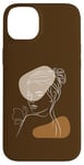 iPhone 14 Plus Line Art Abstract Minimalist of Women Beauty Silhouette Case