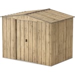 Duramax Abri de jardin métal woodgrain - 4,75m² - kit ancrage - Imitation bois