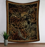 ZWXDMY Tapisserie,Impression 3D Couverture Décorative, Cartoon Wall Hanging Bohème Fleurs Nature Empêtré par Les Serpents,pour Dorm Art Fond Mur Salon Chambre À Coucher Accueil,Literie 150 * 130