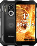 DOOGEE S61 Pro (2023) Téléphone Incassable, 8Go+128Go, 48MP+20MP Vision Nocturne, Android 12 Smartphone incassable, 5180mAh, Écran 6,0",GPS/NFC/OTG -Transparent