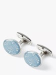 Simon Carter Brio Cufflinks, Light Blue