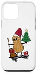 Coque pour iPhone 12 mini Père Noël Père Noël Père Noël cacahuètes skateboard noisette enfant