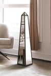 The Obelisk New Black Framed Edge Ornament with Mirror - 39x8x8" 100x20x20CM