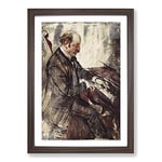 Big Box Art Giovanni Boldini The Pianist Framed Wall Art Picture Print Ready to Hang, Walnut A2 (62 x 45 cm)