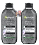 2 X Garnier Purifying Micellar Jelly Water With Charcoal & Salyclic Acid 400ml