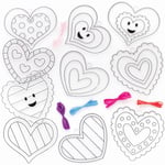 Baker Ross Heart Suncatcher Decorations - Pack of 10, Valentine's Suncatcher Ki