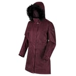 Regatta Lexis Veste à capuche Femme Imperméable, Respirante et isolante avec Coutures cousues-collées Jackets Waterproof Insulated Femme Dark Burgundy FR: XXS (Taille Fabricant: 8)