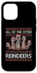 Coque pour iPhone 12/12 Pro All Of The Otter Pull de Noël avec motif de loutre