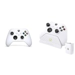 Xbox Manette Blanche Sans Fil - Robot White+Venom Station de chargement avec batterie rechargeable - Blanc Series X & S One USB