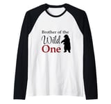 Brother of the Wild One Lumberjack Forest Baby 1st Birthday Raglan Baseball Tee