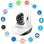 1080P HD Camera, Home Wireless Family Security Camera, Monitoring Wide-angle Detection IP Camera, Two Way Audio, 360-degree Smart Auto Tracking