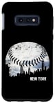 Coque pour Galaxy S10e Grattoir à ciel vintage Baseball New York City Nuages