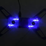 New Laptop Cooling Pad Cooler Foldable USB Dual Fan Transparent LED Blue Light