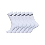 Chaussette Homme Sport Résistantes - Lot de 6 - Chaussettes Hautes Homme, Tennis, Confortables, Blanc, Taille 43/46