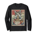 Manga Anime Kawaii Otaku Style Urban Streetwear Ramen Cat Long Sleeve T-Shirt