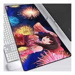 ITBT Wonderful World Tapis de Souris XL 700x300mm Hydrorésistant Anime Mouse Pad Grand Tapis de Souris Gamer avec Base en Caoutchouc Anti-Glissant Surface Texturée pour Ordinateur et PC,A