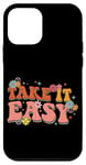 iPhone 12 mini Take It Easy Retro Floral Motif Case