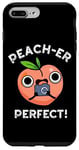 Coque pour iPhone 7 Plus/8 Plus Jeu de mots Peacher Perfect Funny Peach