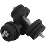 HOMCOM 25KG Adjustable Dumbbells Weight Set Hand Weight for Body Fitness