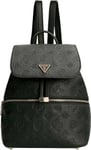 Guess, Helaina, Synthetic Leather, Textile Backpack, Black, Lined Compartment, For Women, 24 X 30 X 13 Cm For Women