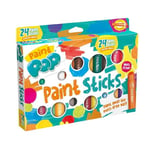 Paint Pop Paint Sticks For Kids - 24 Pack Assorted Colours - Twist & Paint, Mess-Free, Fast Drying Action, Easy Clean Up, Vibrant Colours, Multi-Surface