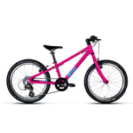 TechniBike PYRO Twenty Vélo léger 20" pour Filles et garçons (Guidon avec dérailleur Microshift 8 Vitesses, Selle Ergonomique, à partir de 7,8 kg)