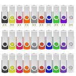 Cle USB 8 Go ABLAZE Lot de 50 Clé USB 8Go Flash Drive Pivotant Clef USB 2.0 S tockage Disque avec 20 Cordes (10 Couleurs, 8GB*50PCS)