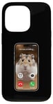 Coque pour iPhone 13 Pro Meme Hamster regardant la caméra frontale Hamster appelle