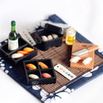1:12 Miniature Picnic Lunch Box Japanese Style Sushi Dollhou A5